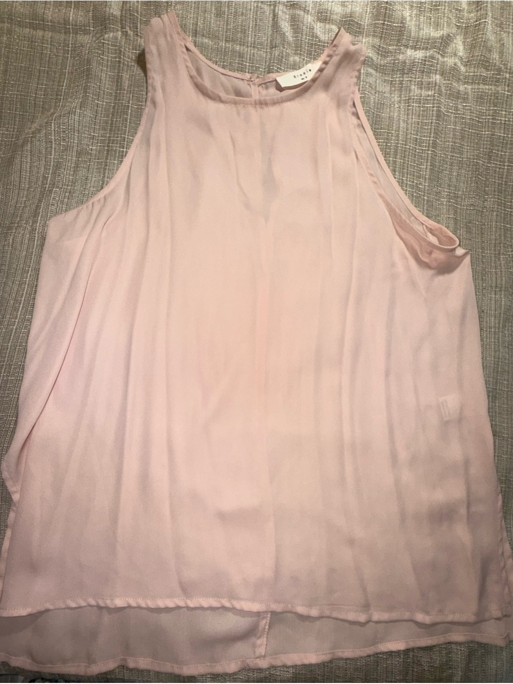 Elodie Pale Pink Chiffon Tank Top